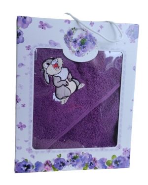№17. "Конвертик" 500г/м2. Фиолетовый-Зайчик