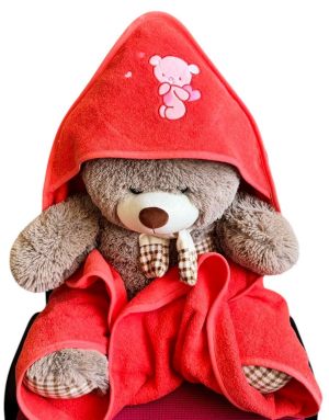 "Конвертик" 500г/м2. Коралловый-Мишка